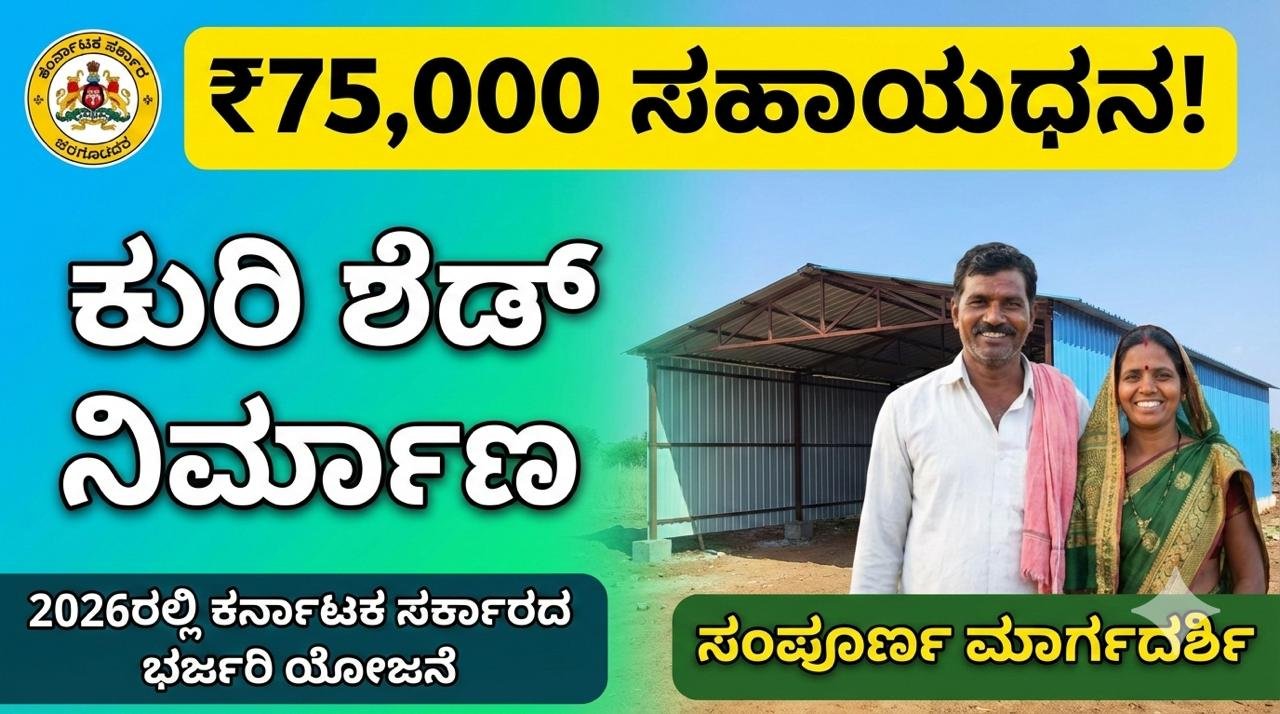 ಕುರಿ-ಶೆಡ್-ನಿರ್ಮಾಣಕ್ಕೆ-₹75000-ಸಹಾಯಧನ-2026ರಲ್ಲಿ-ಕರ್ನಾಟಕ-ಸರ್ಕಾರದ-ಭರ್ಜರಿ-ಯೋಜನೆ