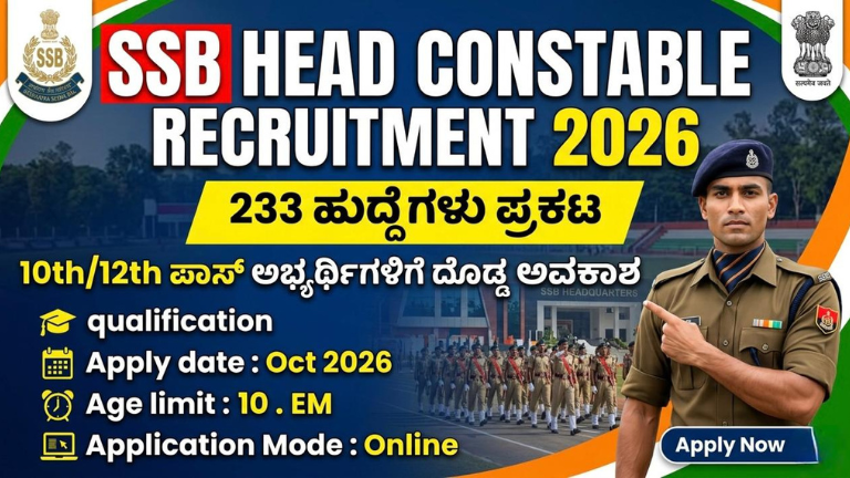 SSB Head Constable Recruitment 2026