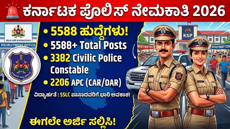 ಕರ್ನಾಟಕ ಪೊಲೀಸ್ ನೇಮಕಾತಿ 2026